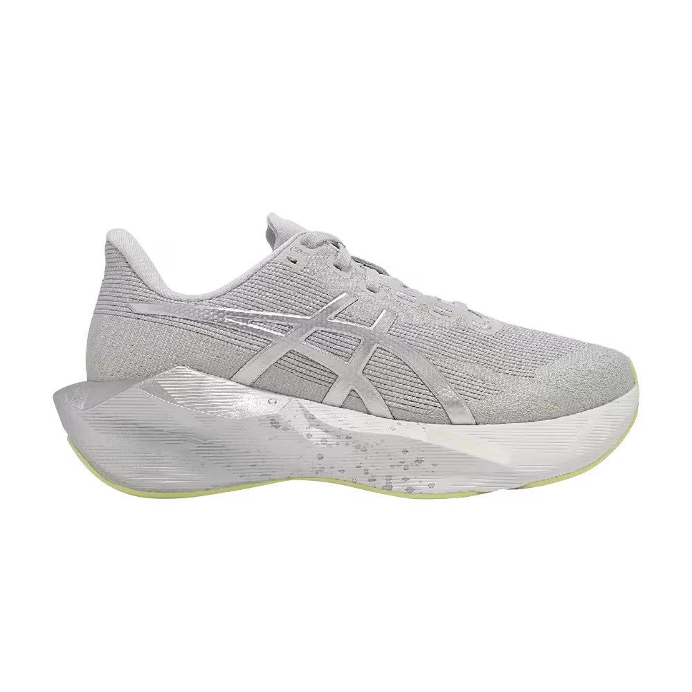 ASICS Women's Novablast 6 Platinum Platinum Glow Green
