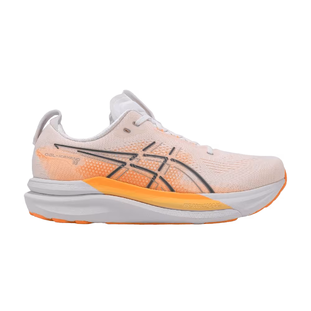 ASICS Gel Kayano 33 White Stadium Orange
