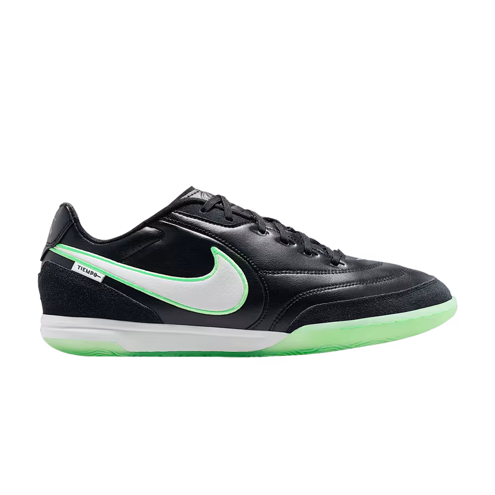 Nike Tiempo Streetgato Indoor/Court Low Black Black Illusion Green