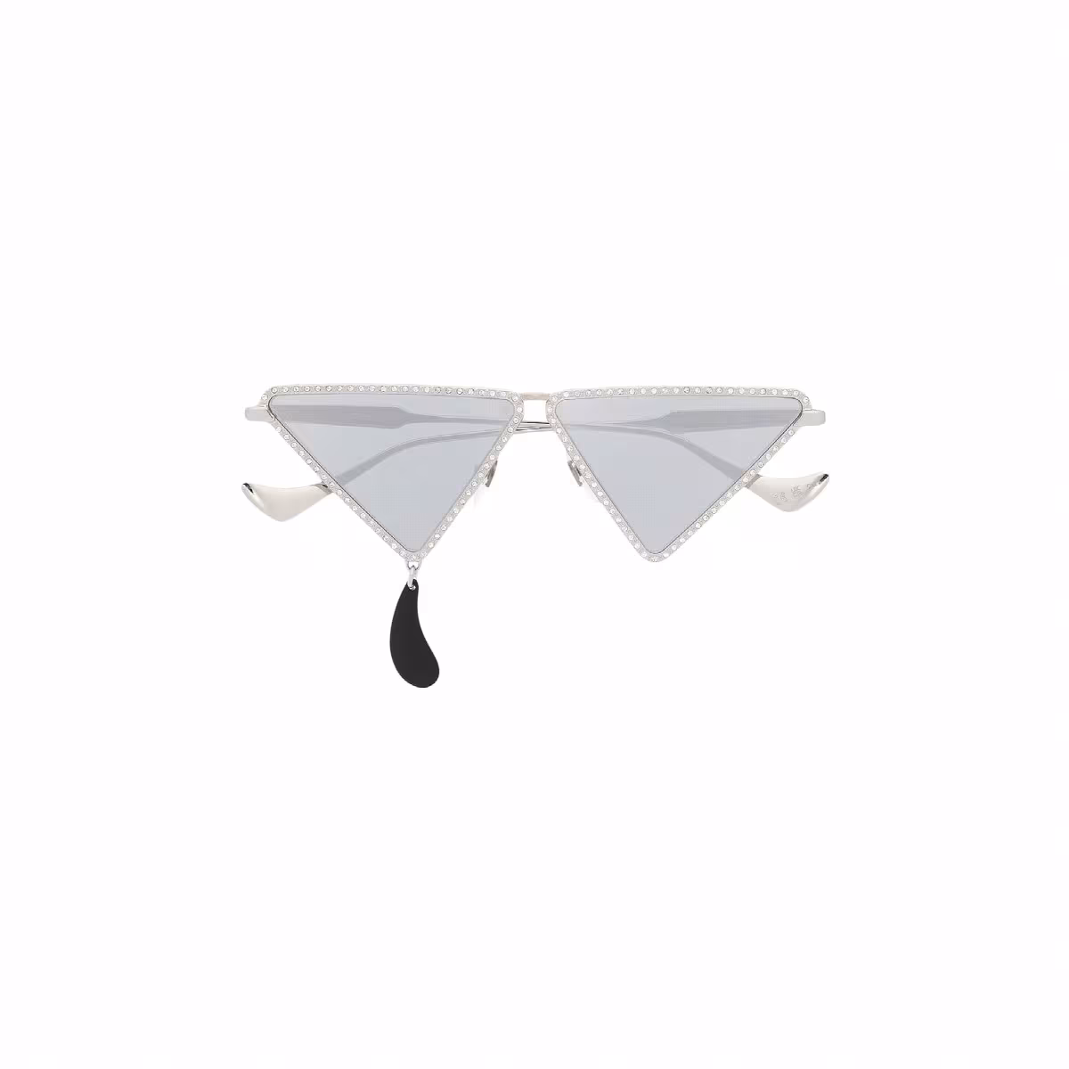 Gucci Geometric Frame Sunglasses Silver, view 2
