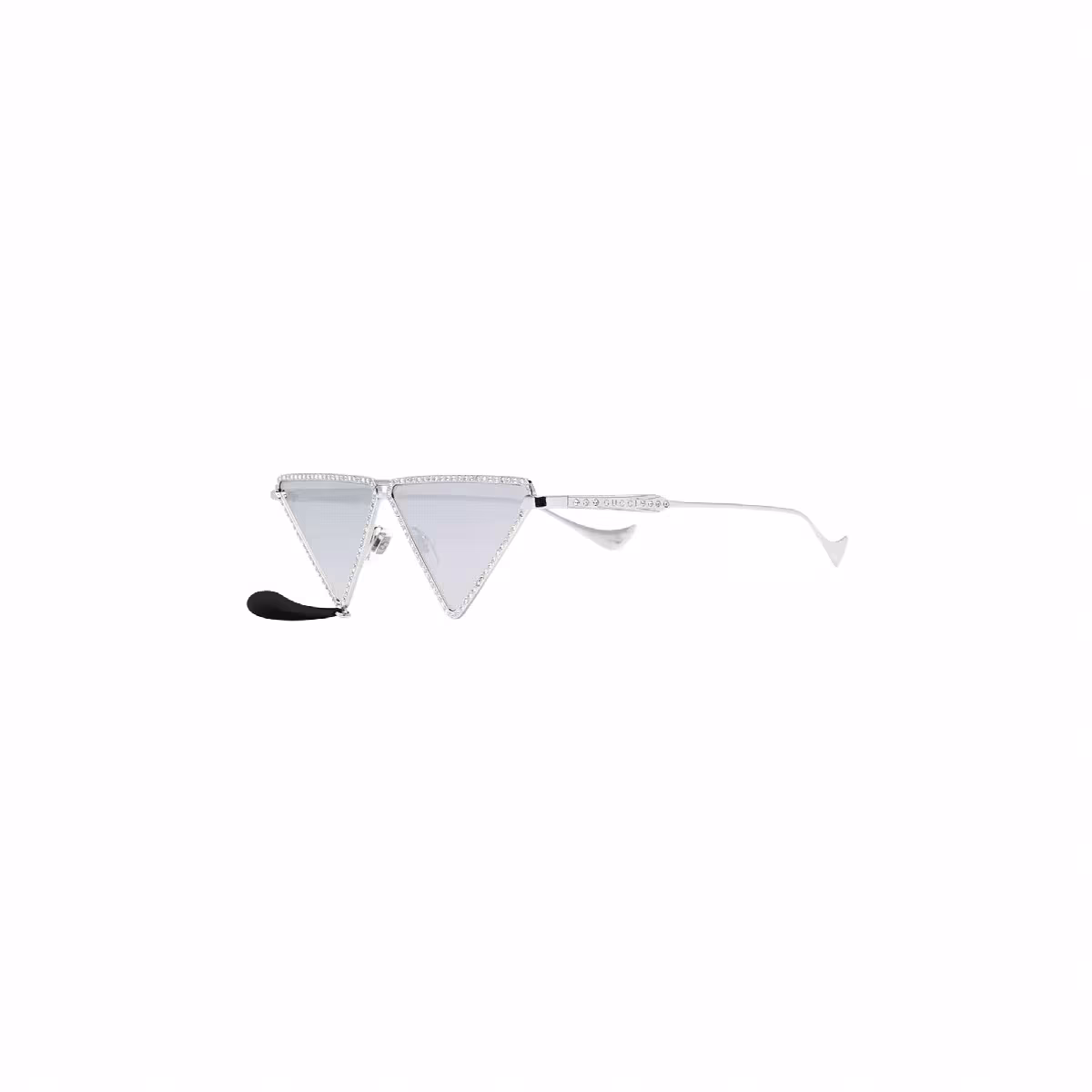 Gucci Geometric Frame Sunglasses Silver, view 3