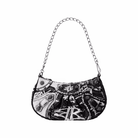 Balenciaga Le Cagole Mini Bag With Chain Graffiti 'Black'