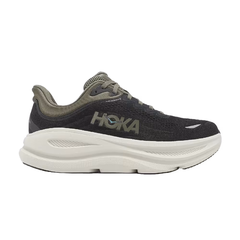 HOKA Bondi 9 2e Wide Black Green