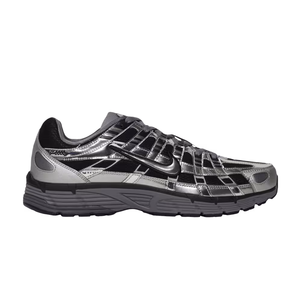 Nike P-6000 Chrome Black Metallic Silver