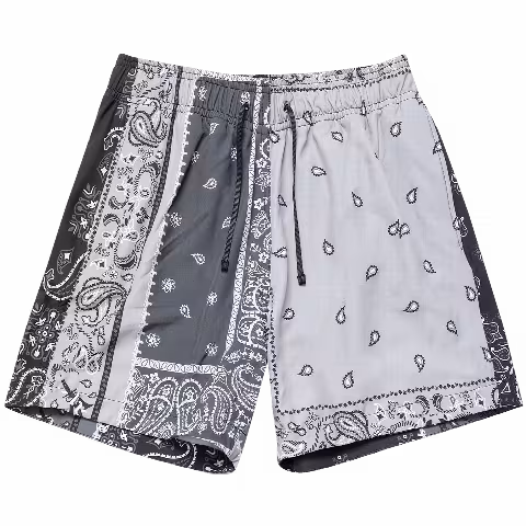 Amiri Bandana Reconstructed Swim Trunk 'Black'