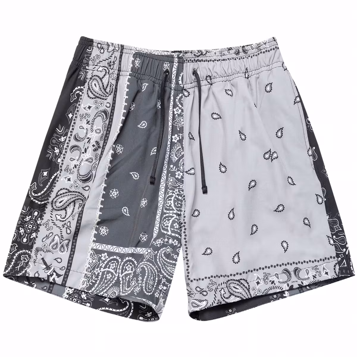 Amiri Bandana Reconstructed Swim Trunk Black, view 2