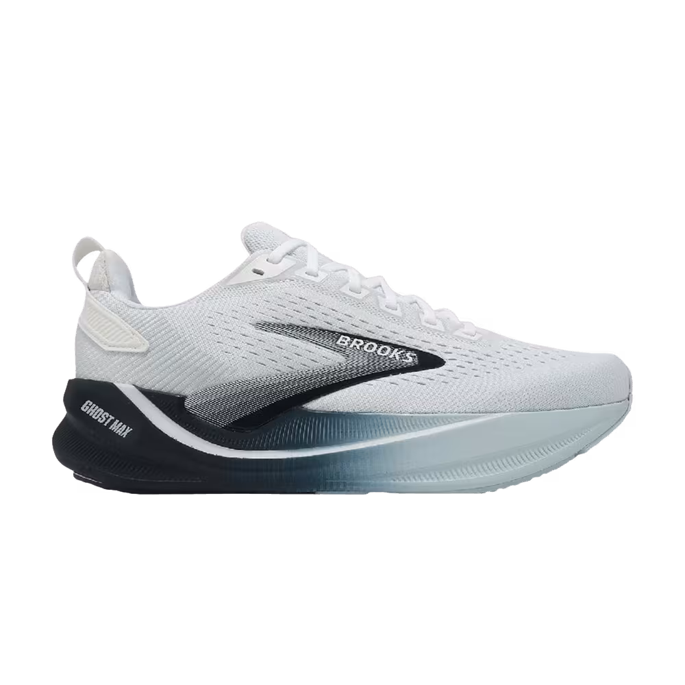 Brooks Ghost Max 4 2e Wide White Navy Blue