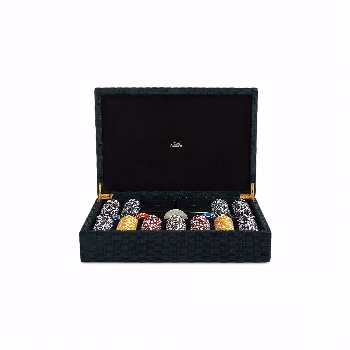 Kith Monogram Debossed Suede Poker Set Stadium, view 2