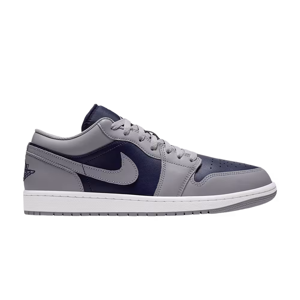 Air Jordan 1 Low Tech Grey White College Navy