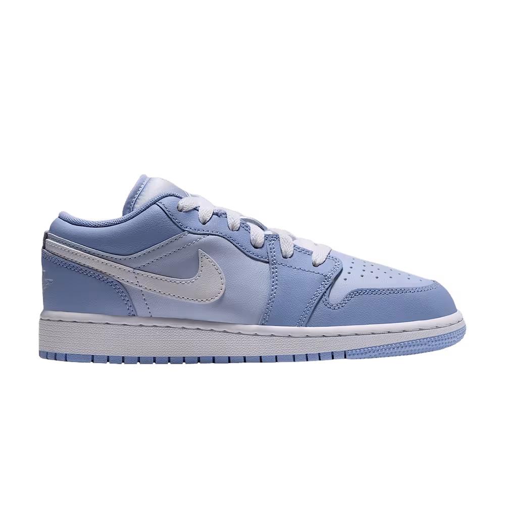 Air Jordan 1 Low GS Aluminum White Hydrogen Blue