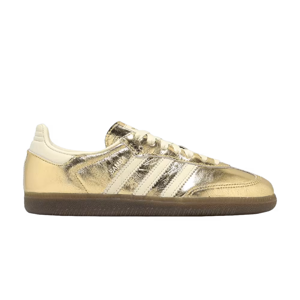 adidas Women's Samba OG Gold Metallic Offhite Gum