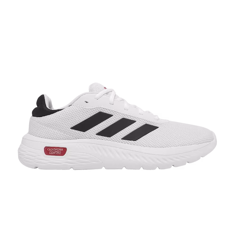 adidas Cloudfoam Comfy Cloudhite Core Black Better Scarlet