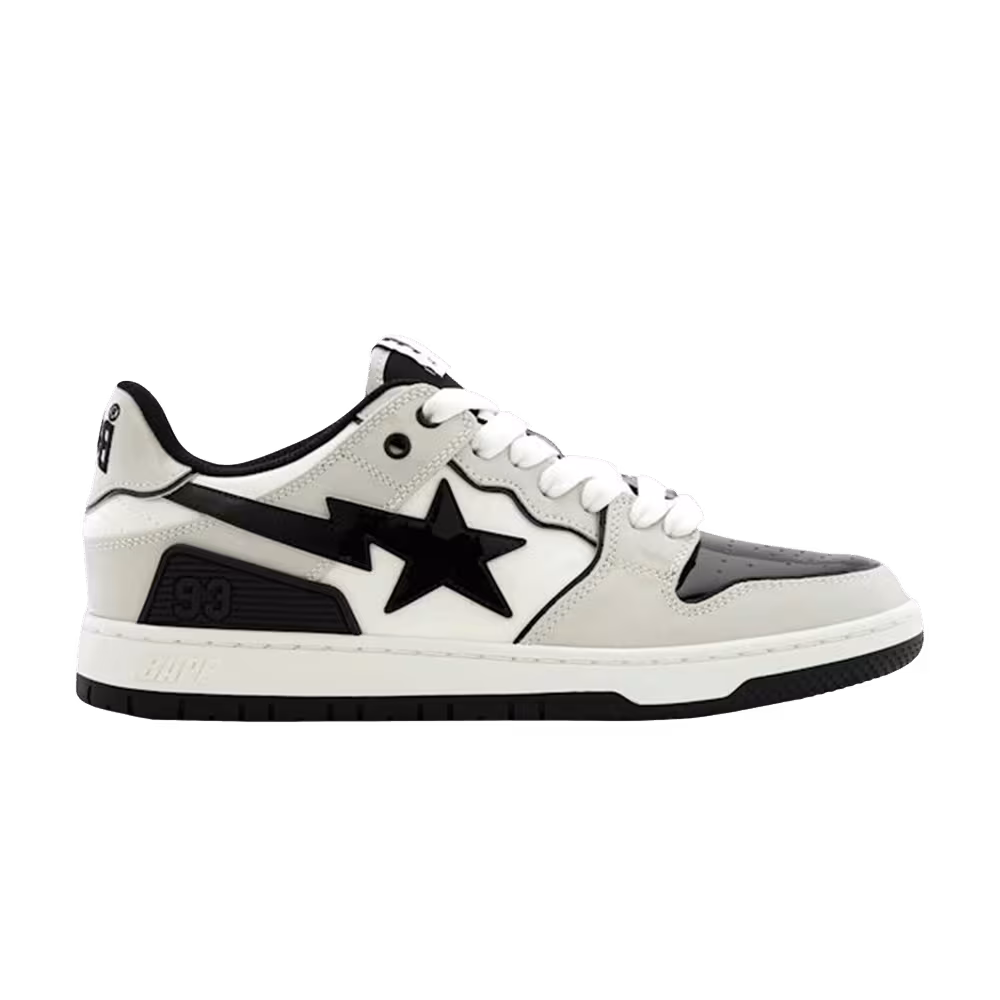 BAPE A Bathing Ape Sk8 Stagray Black White Gray Black White