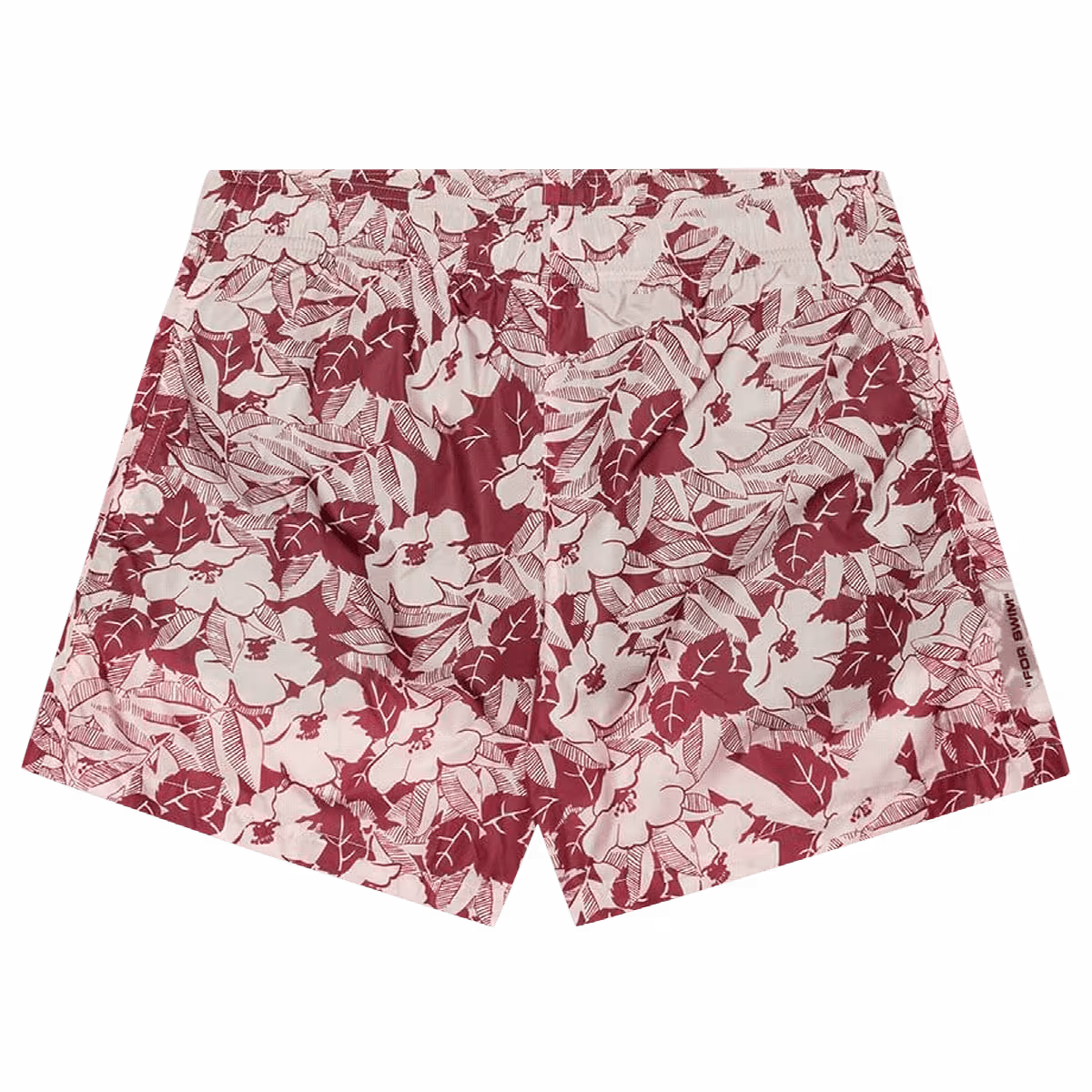 Off-White Floral Swim Shorts All Over Red