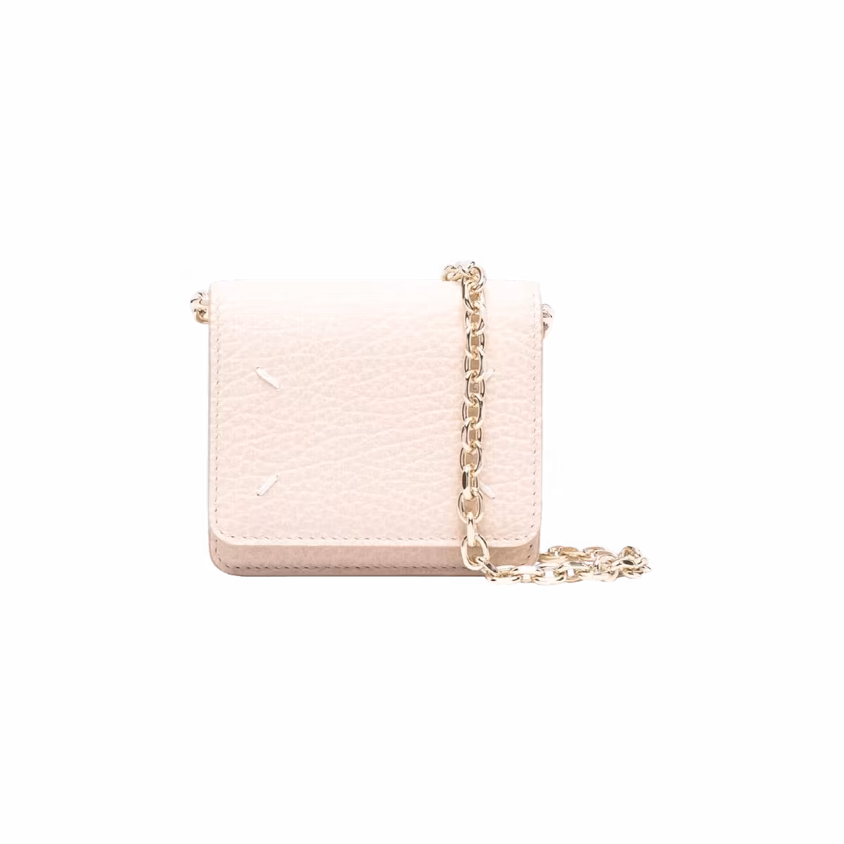 Maison Margiela Logo Stitch Mini Chain Bag Pink