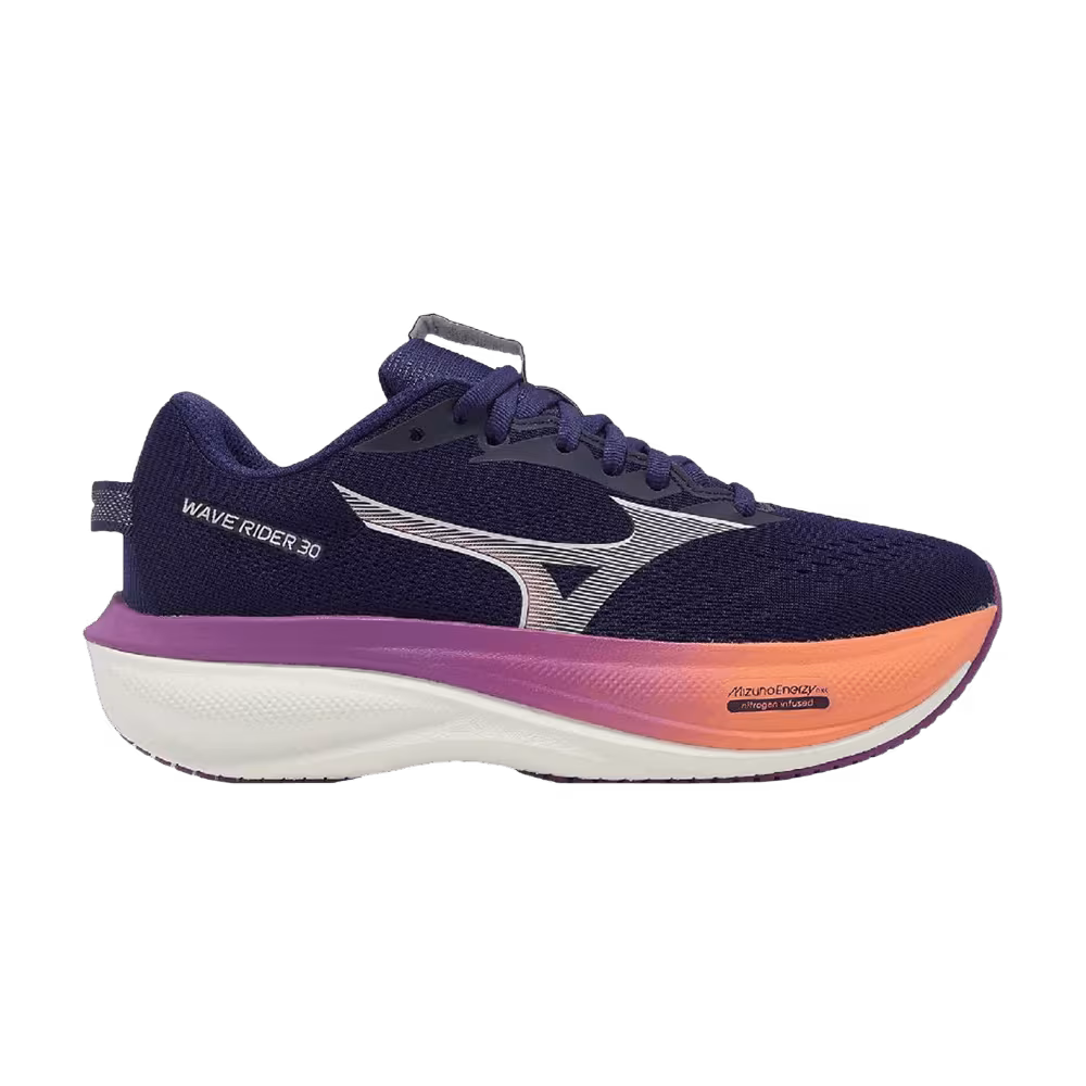 Mizuno Women's Wave Rider 30 Super Wide Navy White