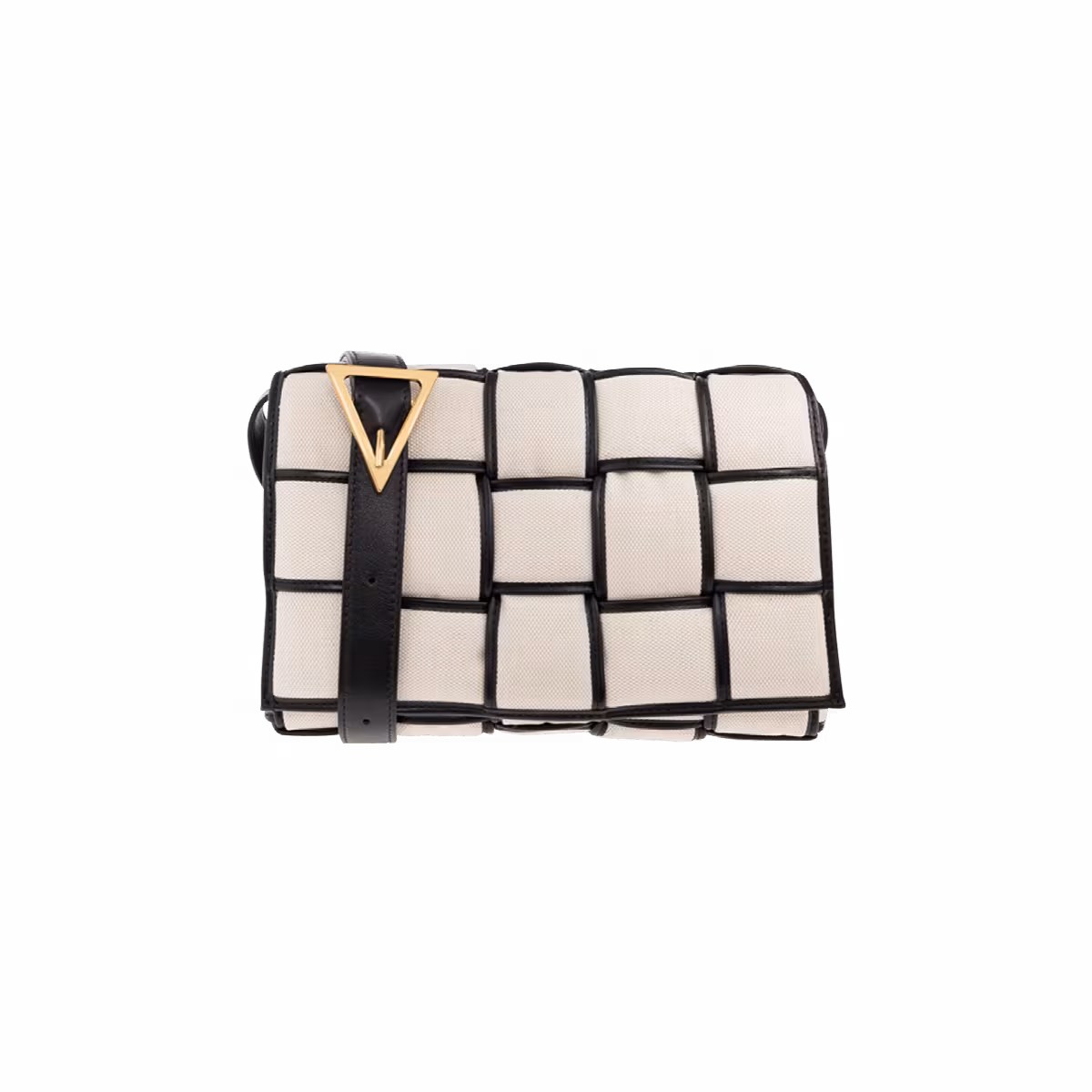 Bottega Veneta Padded Cassette Natural/Black/Gold