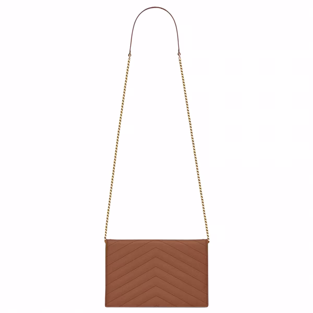 Saint Laurent Envelope Chain Wallet Naturel Dark, view 3