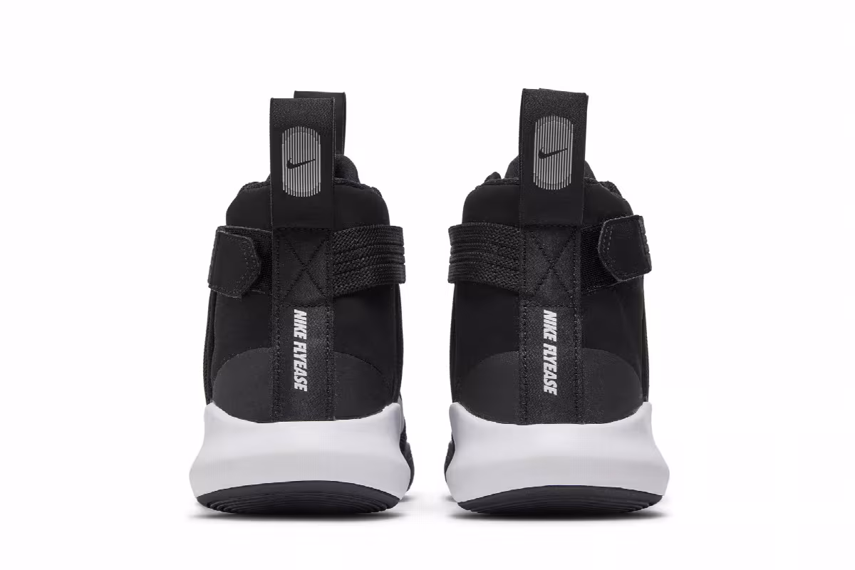 Nike Precision 3 Flyease 4E Wide Black White, view 7