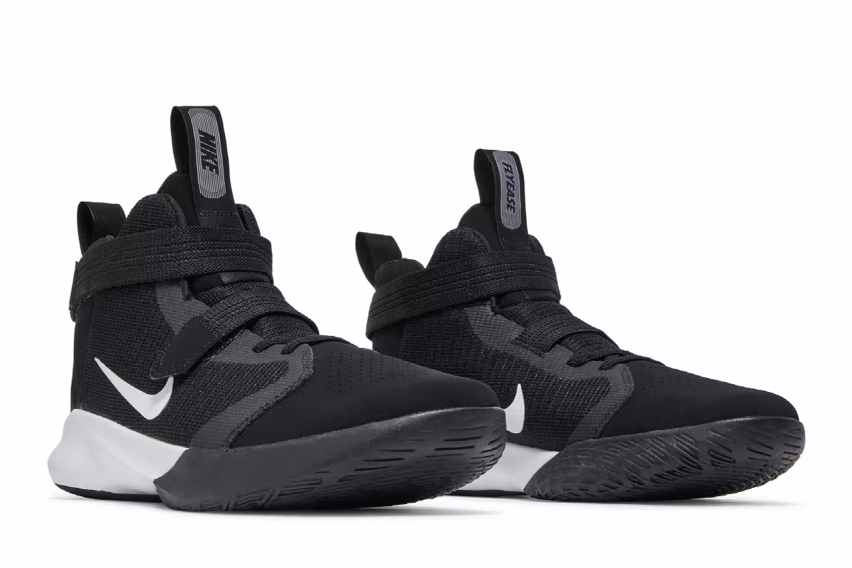 Nike Precision 3 Flyease 4E Wide Black White, view 9