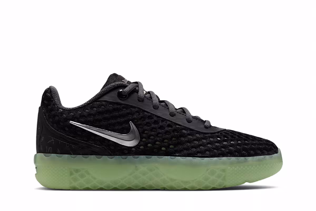 Nike Lebron Witness X GS Black Barely Volt, view 2