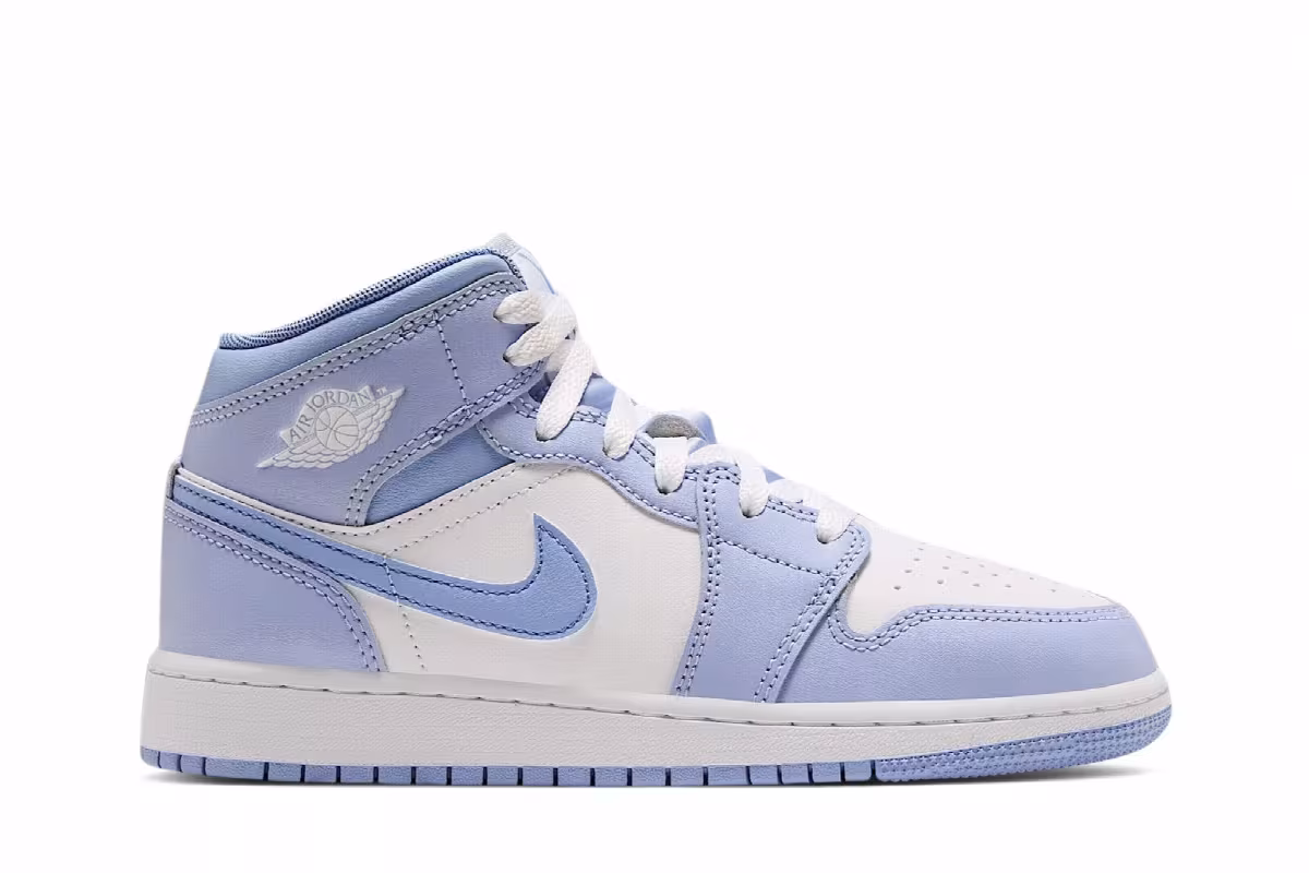 Air Jordan 1 Mid GS Hydrogen Blue Aluminum, view 2