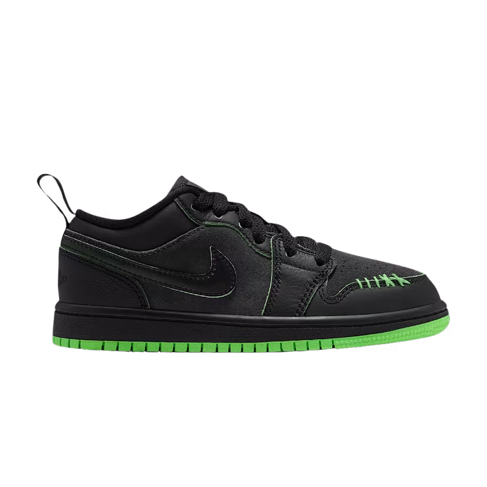 Air Jordan 1 Low SE PS Black Scream Green