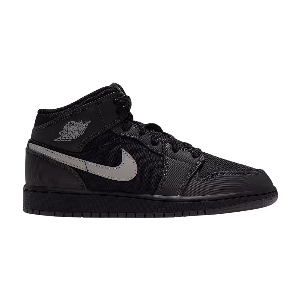 Air Jordan 1 Mid Utility GS Black Spruce Fog