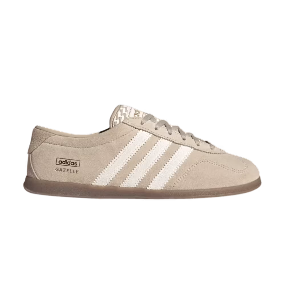 adidas Women's Gazelle Lo Pro Basket Weave Tounge Khaki Three Off White