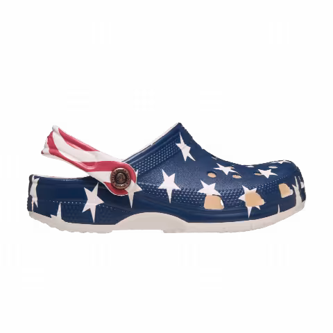 Crocs Classic American Flag Clog GS 'Chalk Multi'