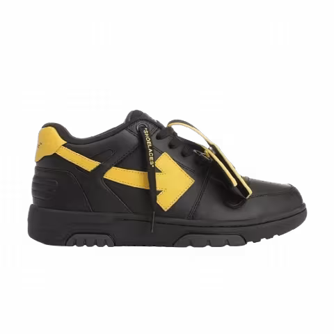 Off-White Out Of Office Calf Leather Sneaker 'Black Ocher Yellow'