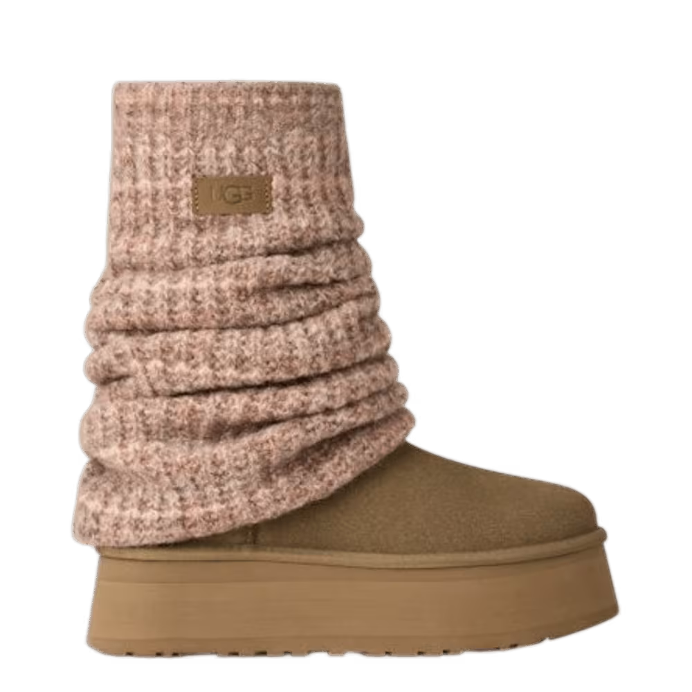 UGG Women's Classic Mini Dipper Legwarmer Boot Light Bronze