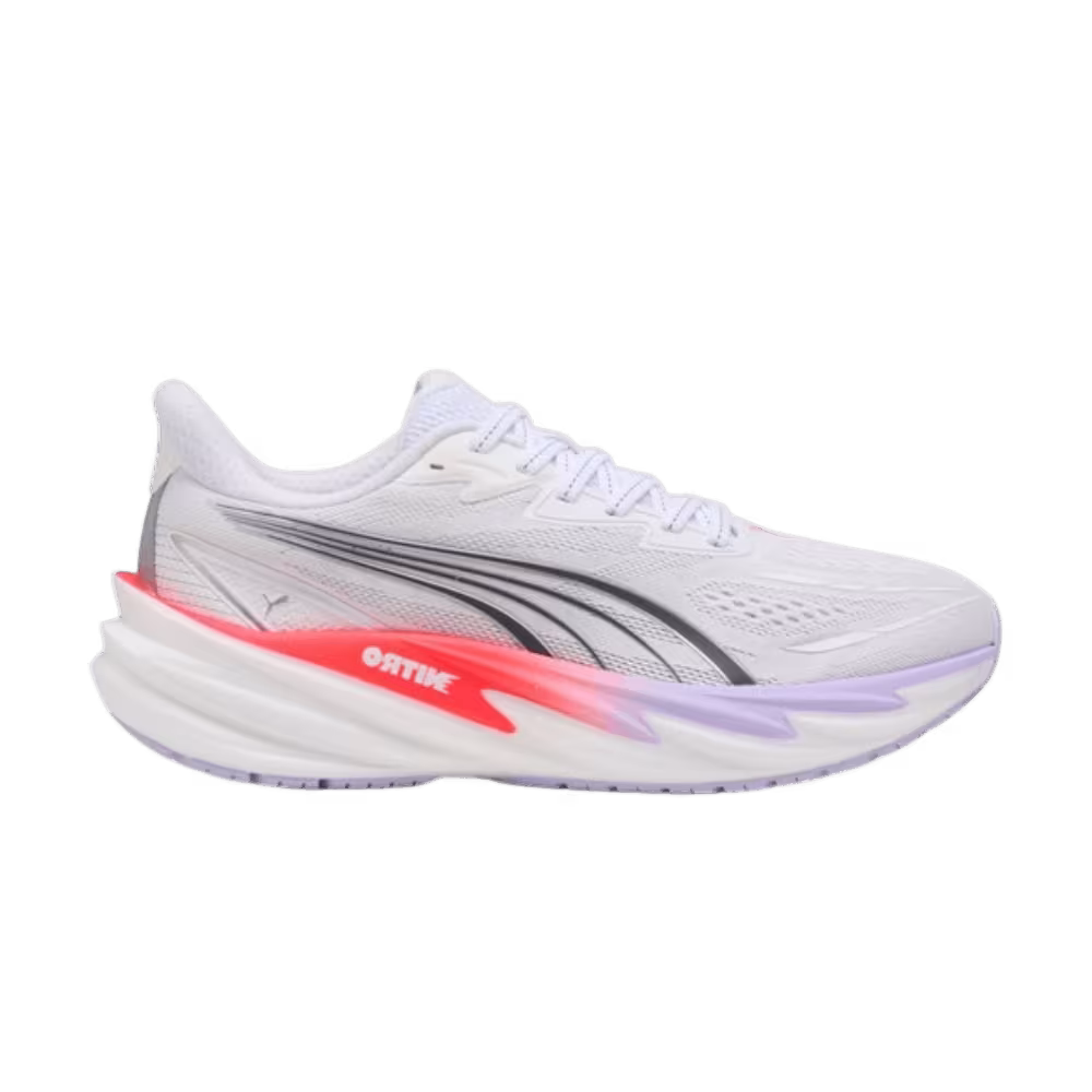 Puma Women's Velocity Nitro 5 Road White Ultra Red