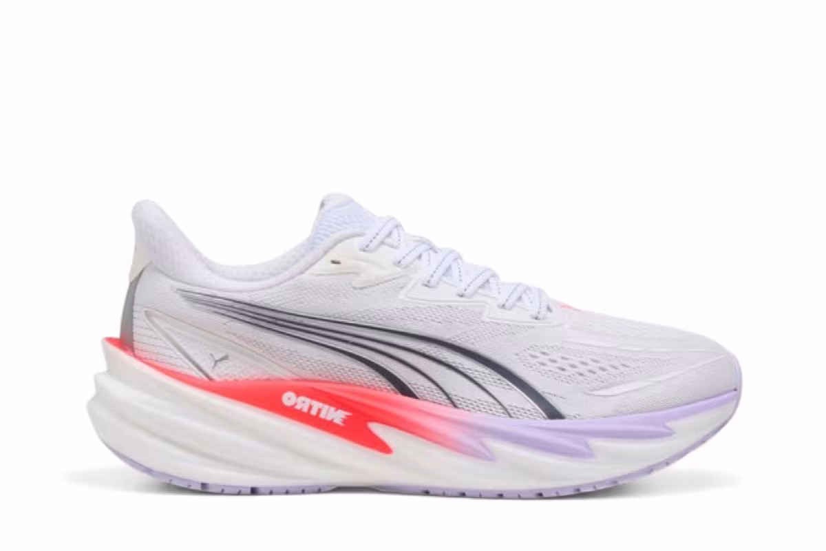 Puma Women's Velocity Nitro 5 Road White Ultra Red, view 2