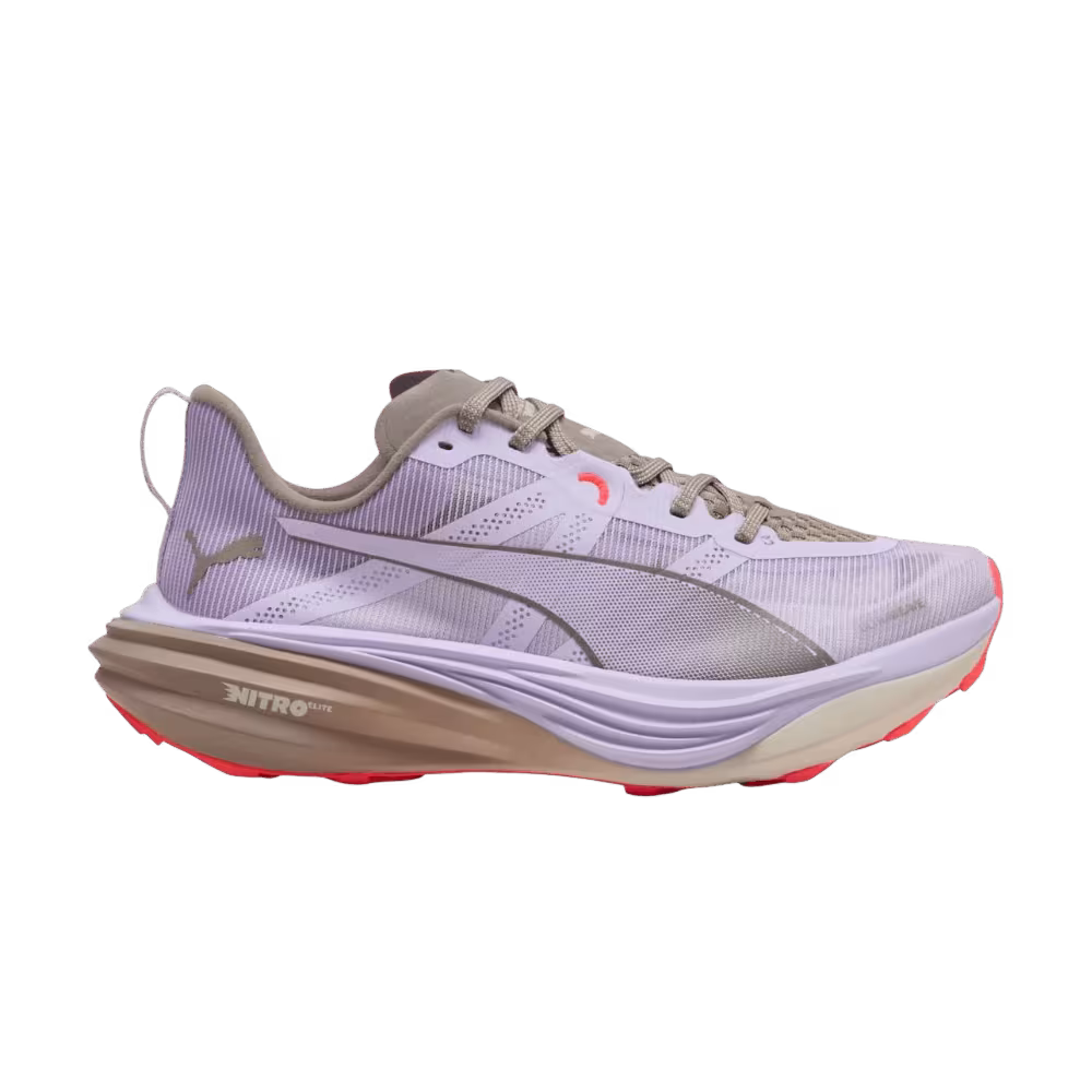 Puma Women's Deviate Nitro Elite Trail Light Lavender Mouse Gray