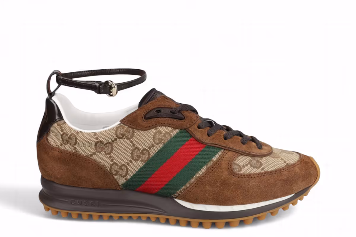 Gucci Women's Re-Motion Low Beige Dark Brown, view 2
