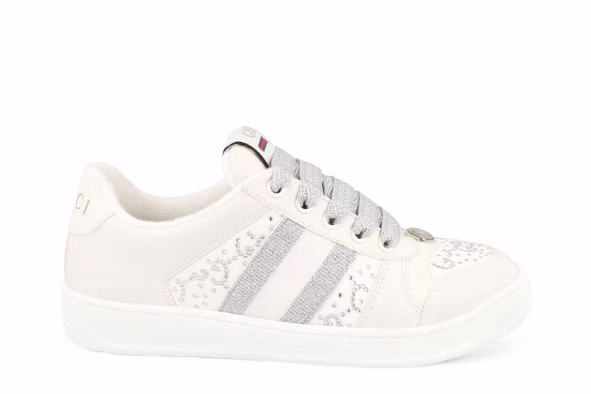 Gucci Screener GG Crystal Low White, view 2
