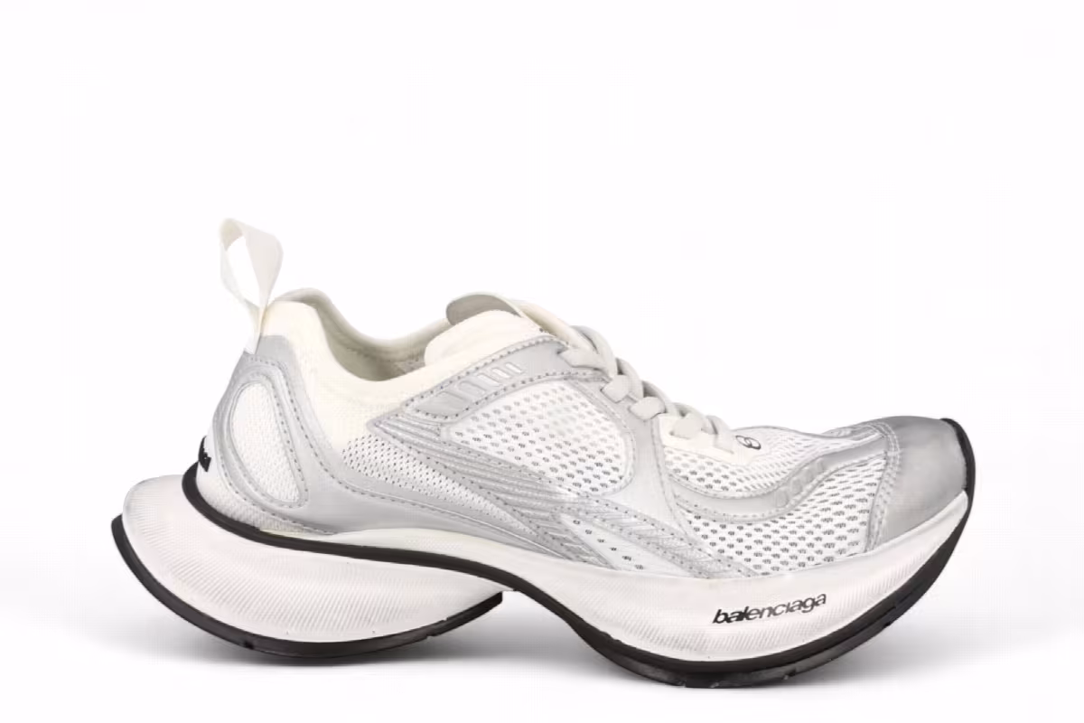 Balenciaga Women's Circuit Low White Silver, view 2