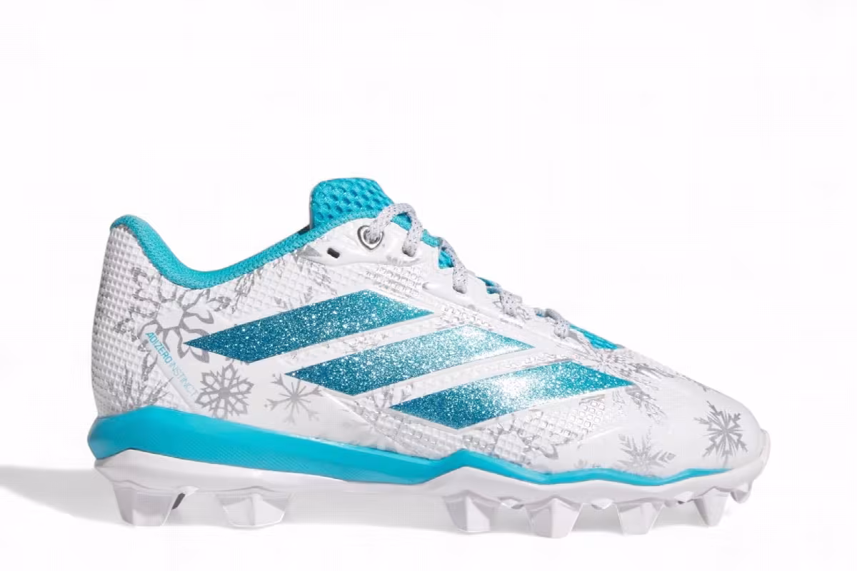 adidas Softball Adizero Instinct 2.0 Md Little Kid Cloud White Dark Blue, view 2