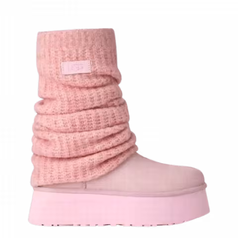 UGG Wmns Classic Mini Dipper Legwarmer Boots 'Ribbon Candy Pink'