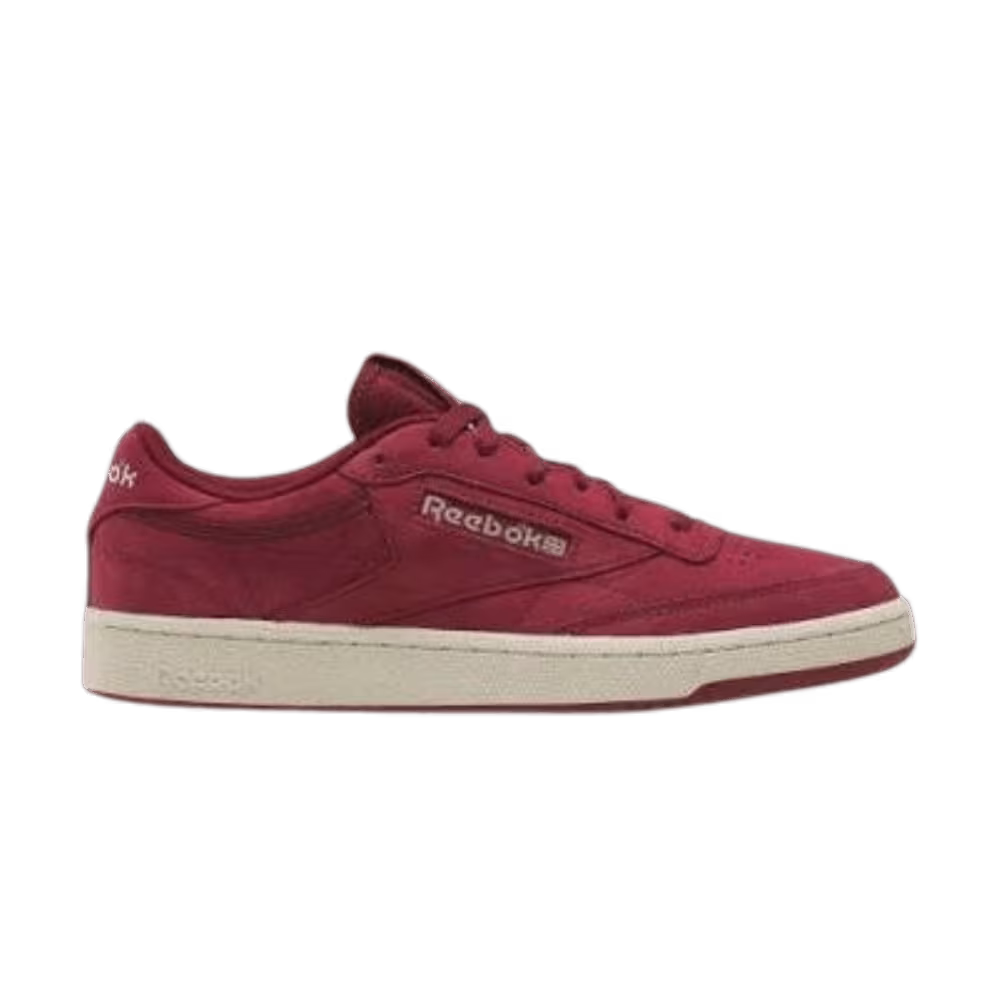 Reebok Club C 85 Burgundy Red Beige Cream 