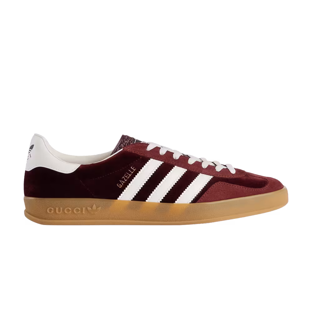Adidas x Gucci Gazelle Burgundy Velvet
