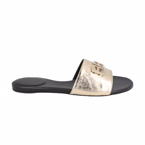 Balenciaga Wmns Groupie Flat Sandals 'Light Gold'