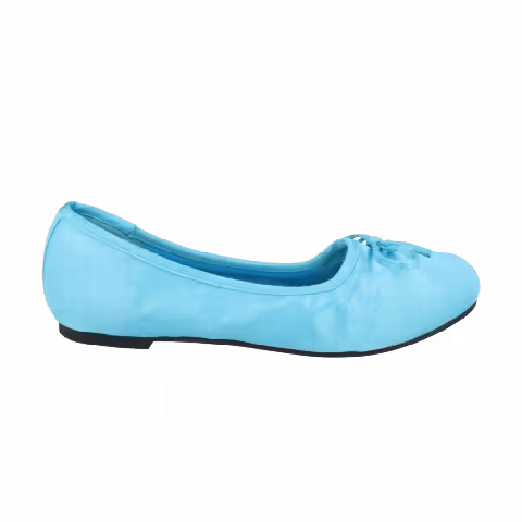 Balenciaga Leopold Worn-Out Satin Ballet Flats 'Turquoise'