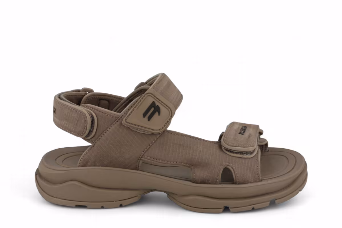 Balenciaga Tourist Sandals Dark Taupe, view 2