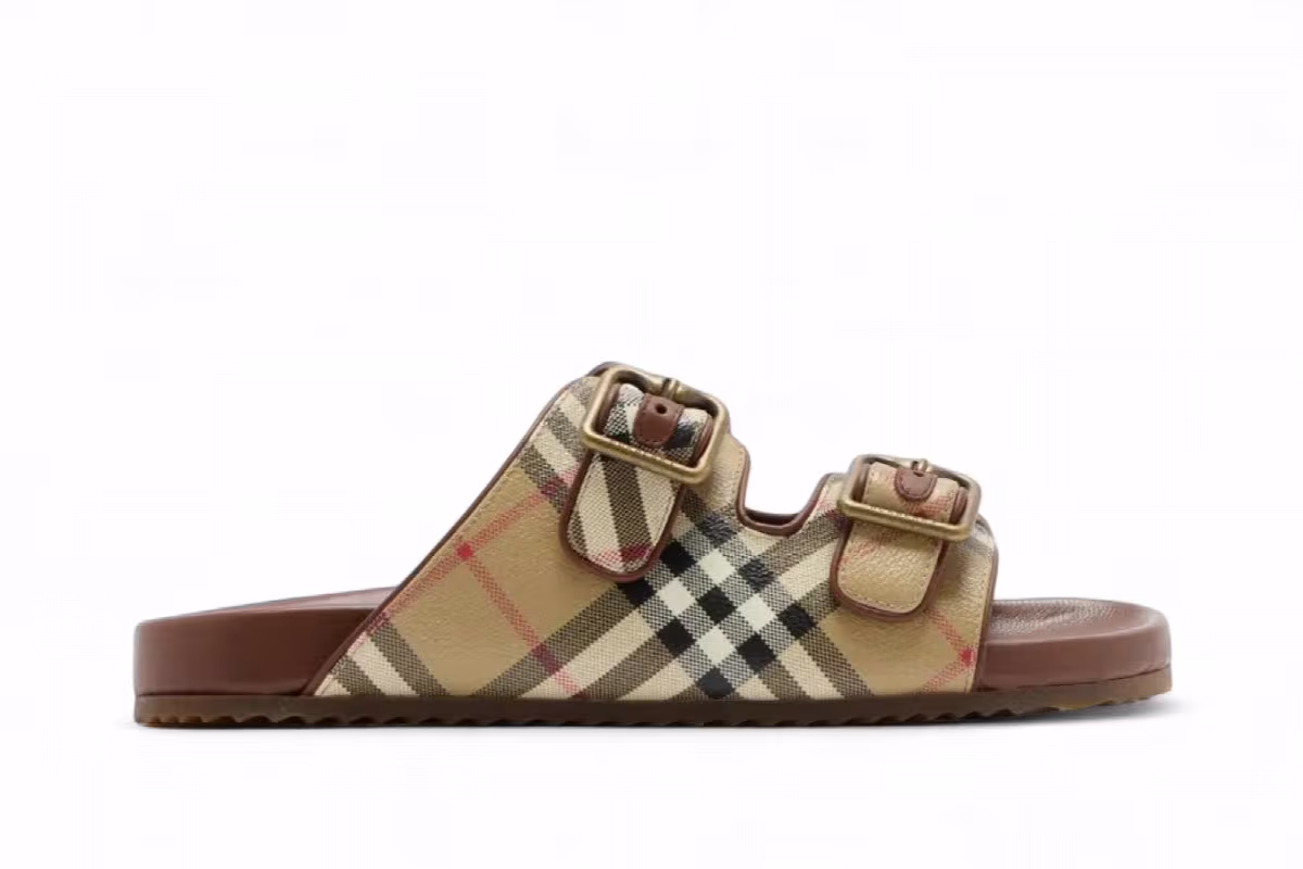 Burberry Women's Lf Urchin Sandal Archive Beige Check, view 2