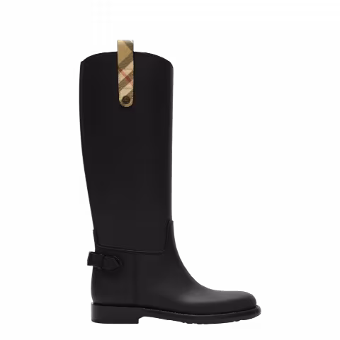 Burberry Wmns Lf Cavalier Outdoor Boots 'Black Archive Beige'