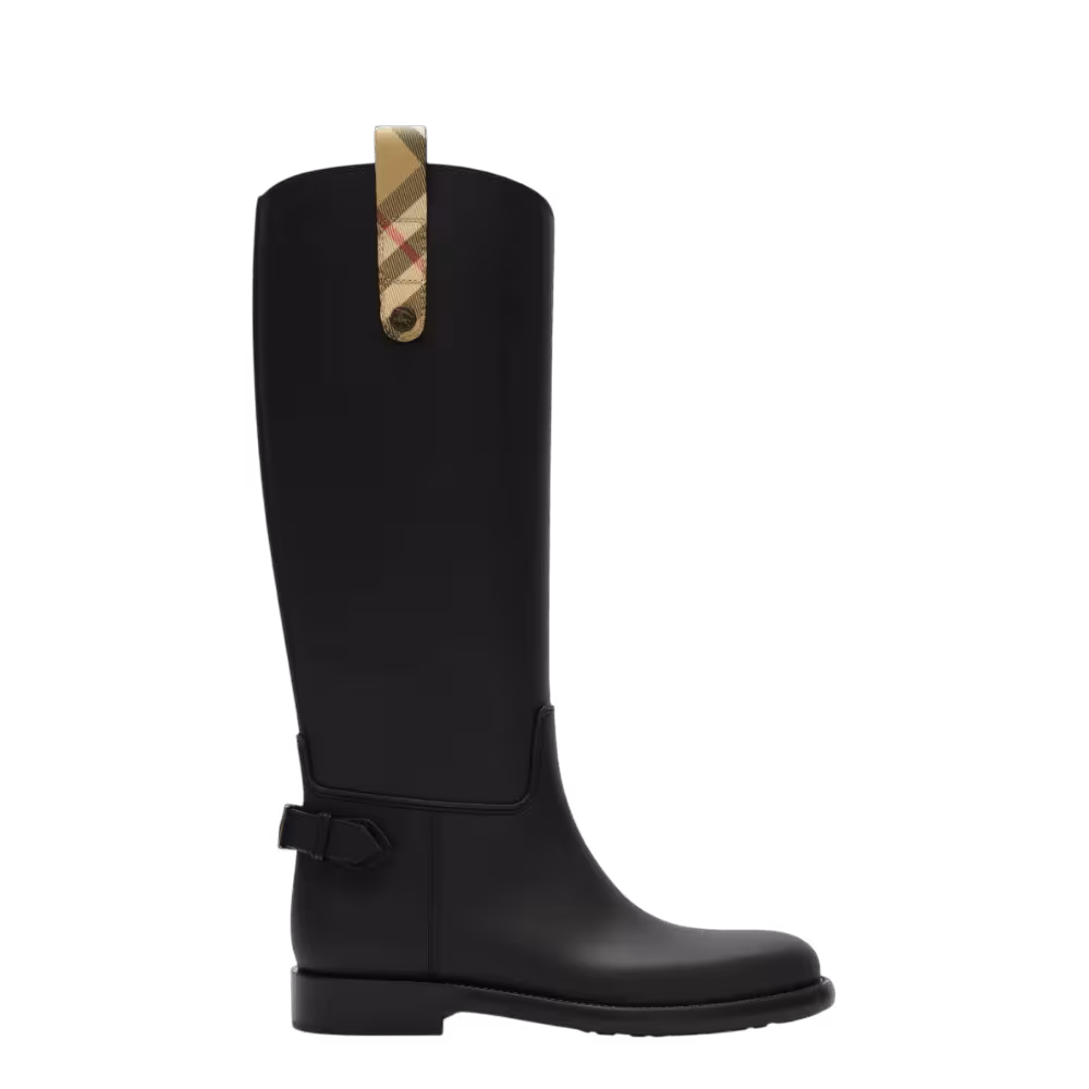 Burberry Women's Lf Cavalier Outdoor Boots Black Archive Beige