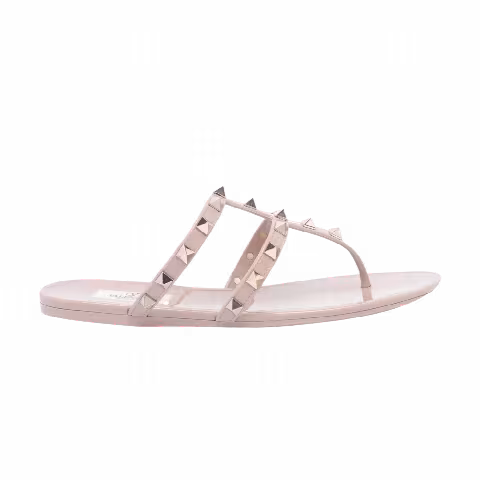 Valentino Garavani Wmns Rockstud Thong Sandals 'Poudre'