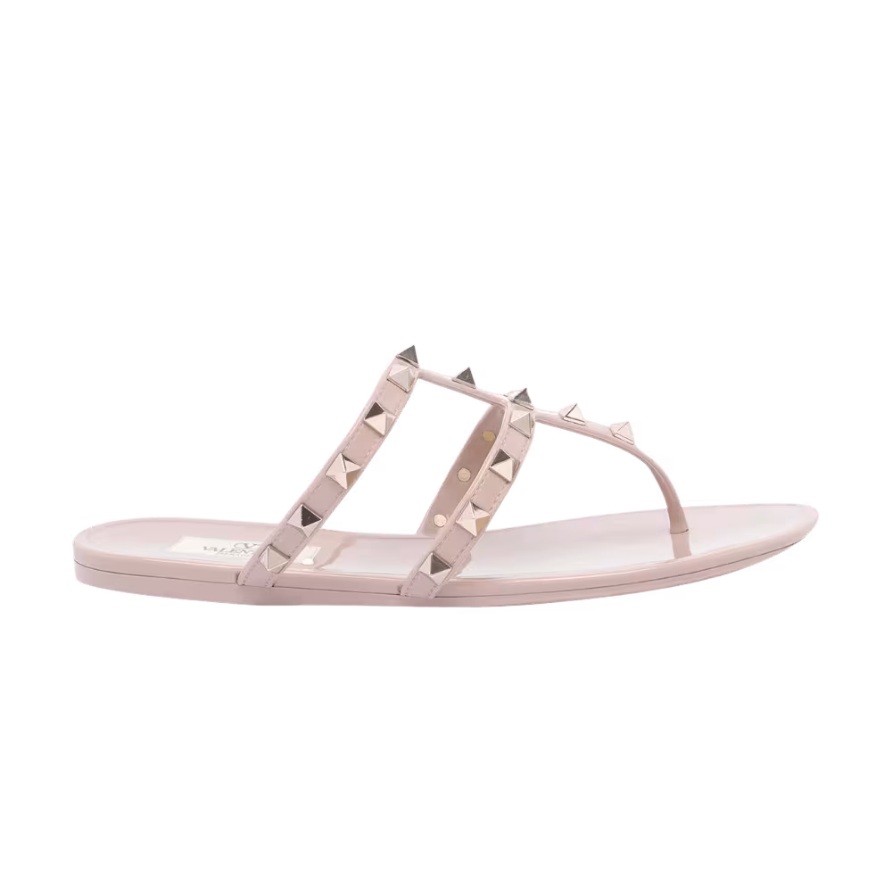 Valentino Garavani Women's Rockstud Thong Sandals Poudre